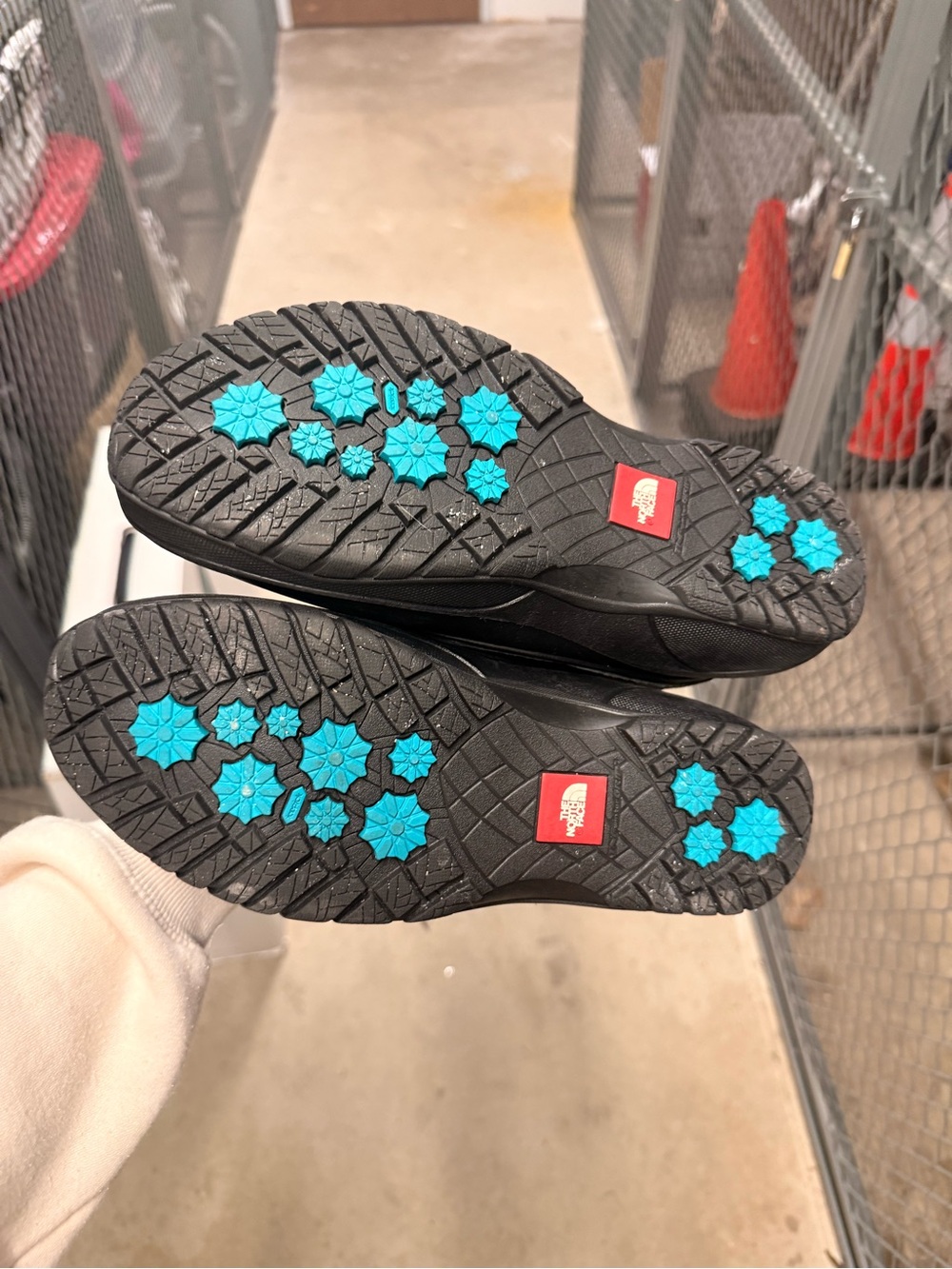 The North Face Black Quilted Lace-Up Thermoball Tall Boot with Teal Accents - Picture 3 of 3